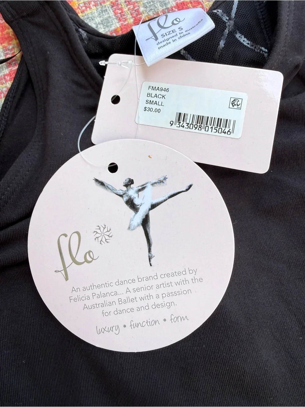 Flo Dancewear leotard created by Felicia Palanca, Australian Ballet Bow & Mesh